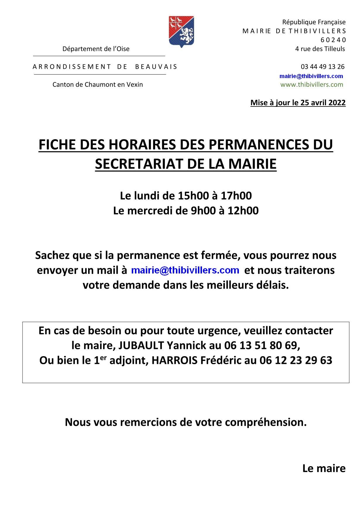 Avis horaire ouverture mairie1 1