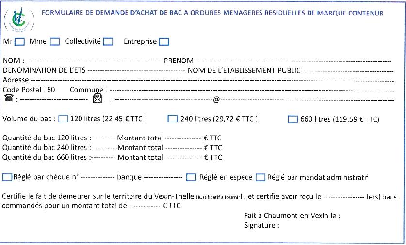 Bac dechets